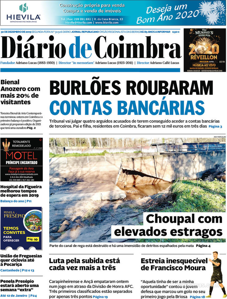 Capa Diário de Coimbra