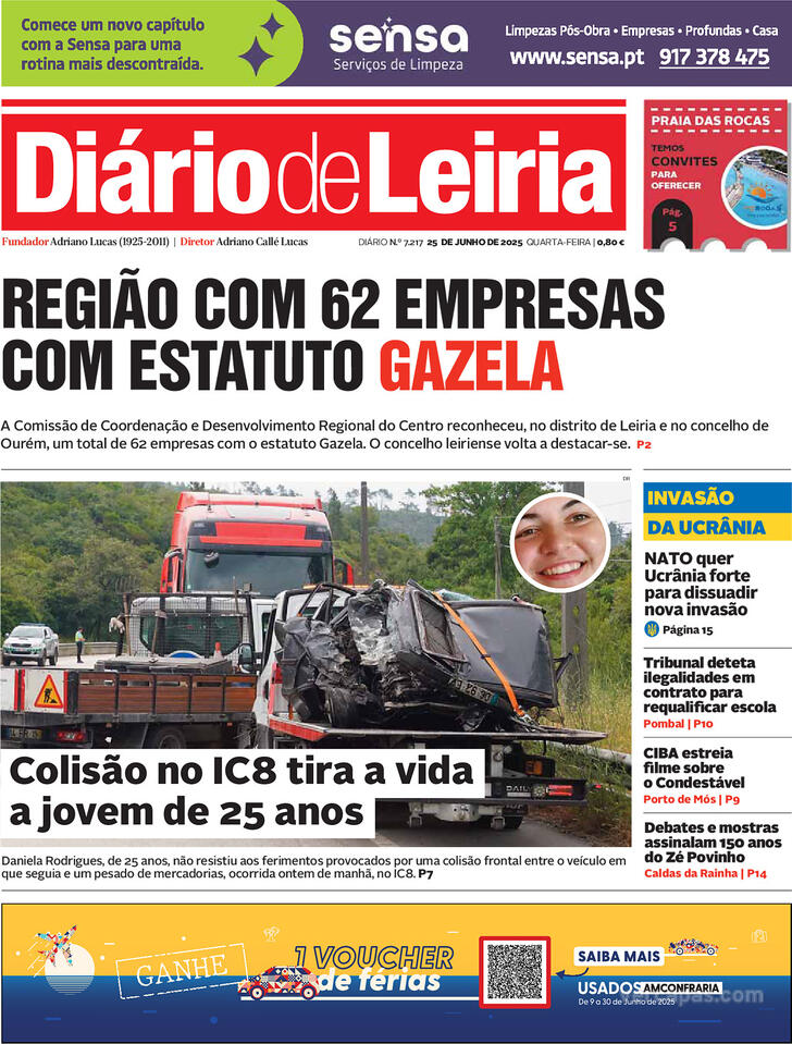Capa Dirio de Leiria - 2025-06-25