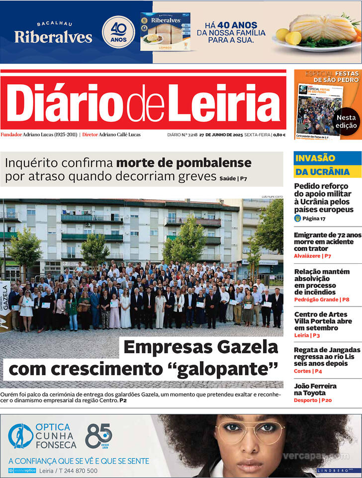 Capa Dirio de Leiria - 2025-06-27