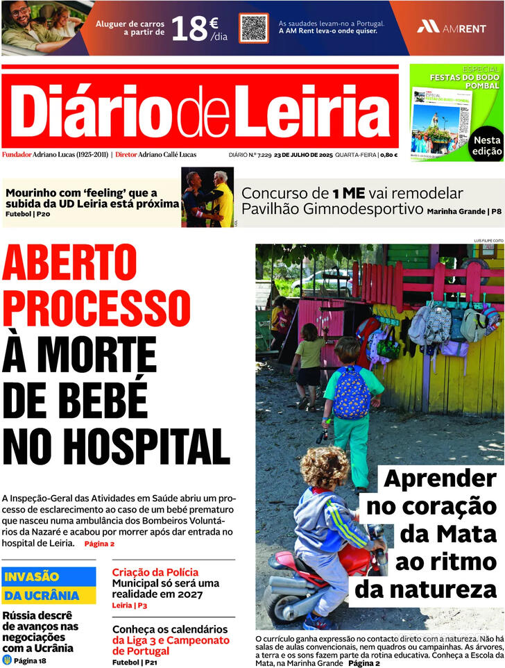 Capa Dirio de Leiria - 2025-07-23