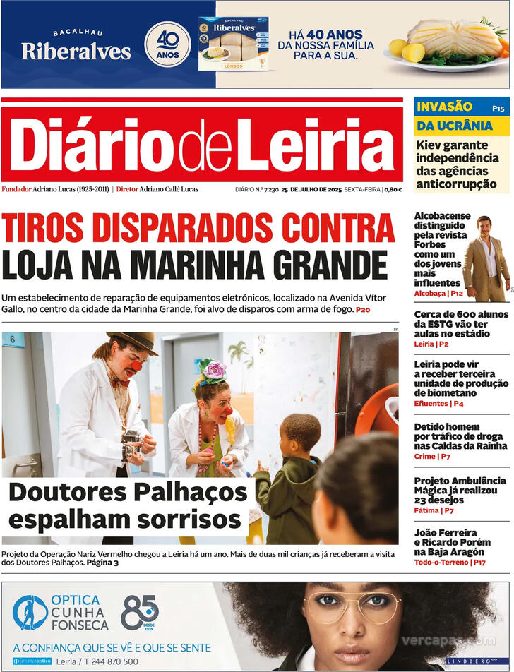Capa Dirio de Leiria - 2025-07-25