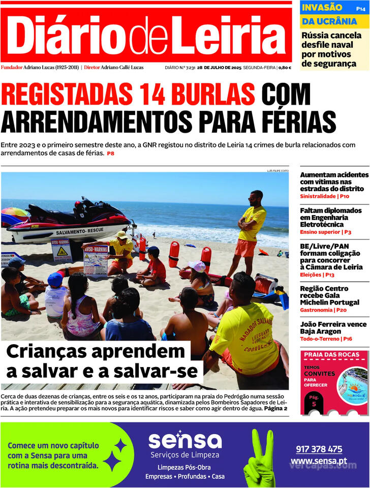 Capa Dirio de Leiria - 2025-07-28