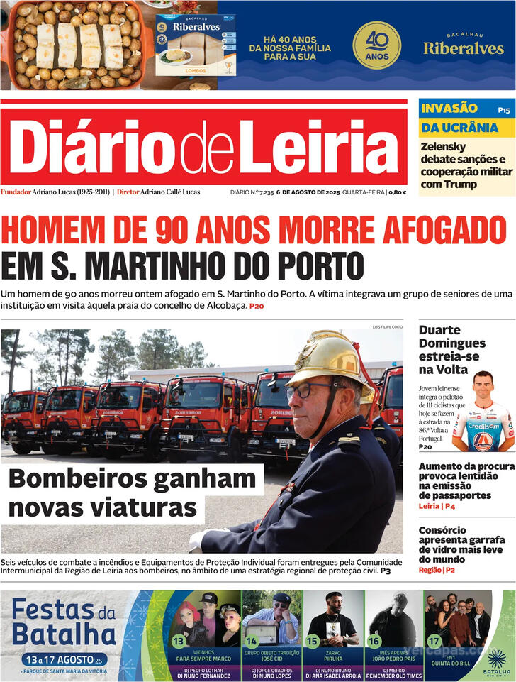 Capa Dirio de Leiria - 2025-08-06