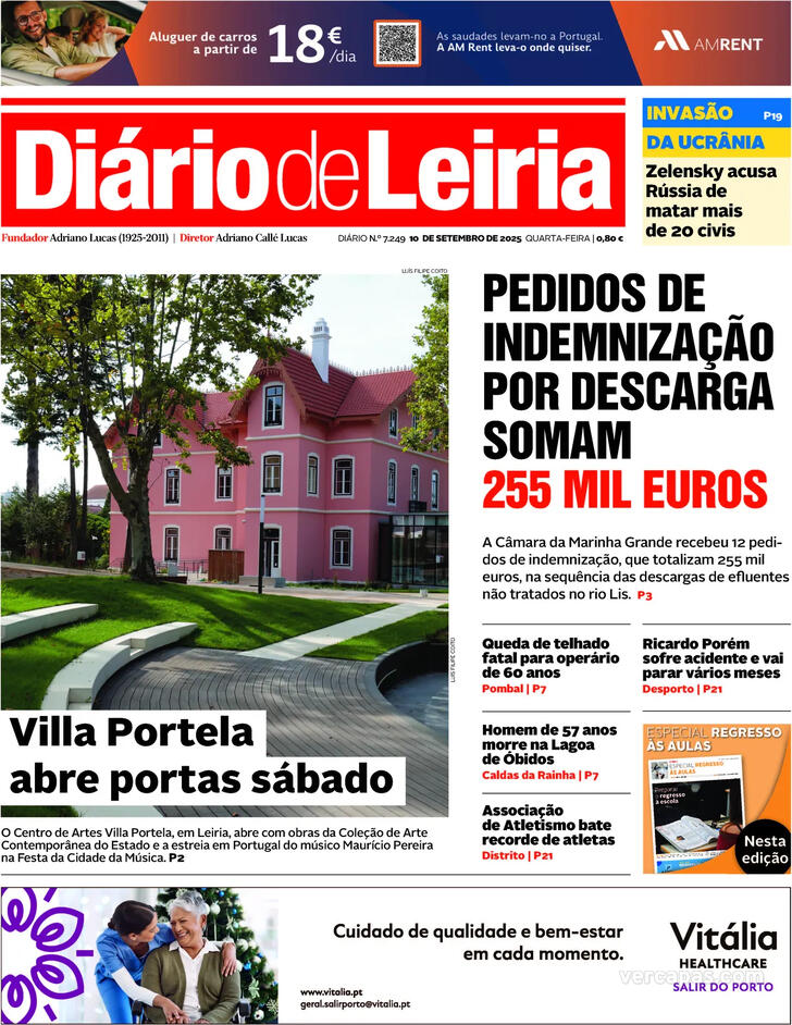 Capa Dirio de Leiria - 2025-09-10