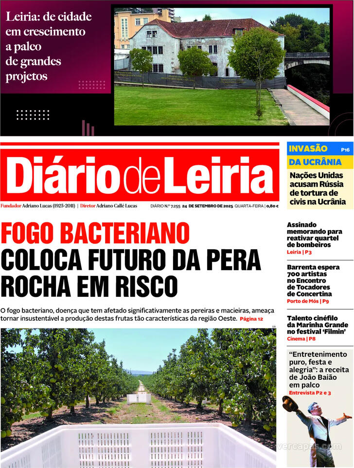Capa Dirio de Leiria - 2025-09-24