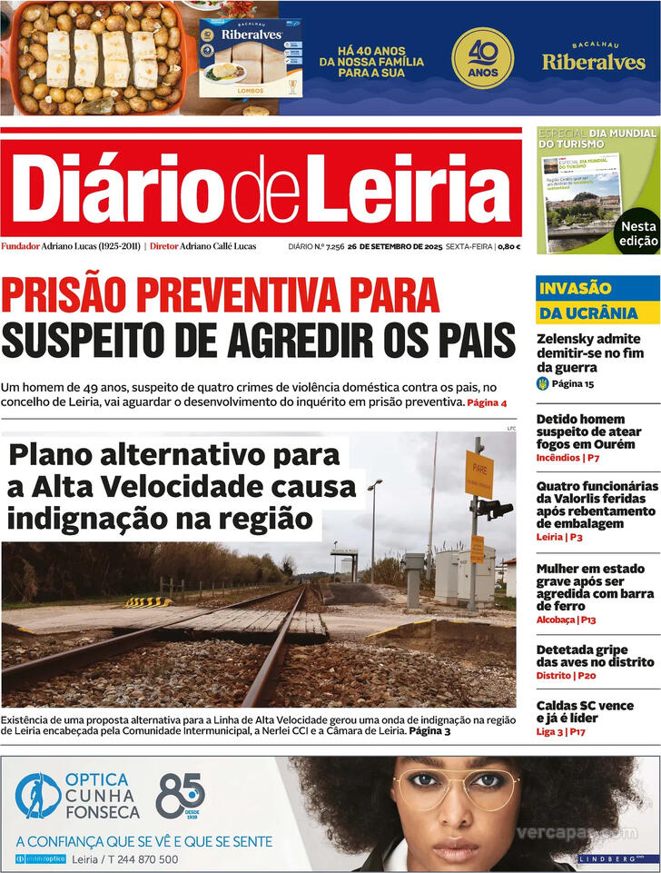 Capa Dirio de Leiria - 2025-09-26