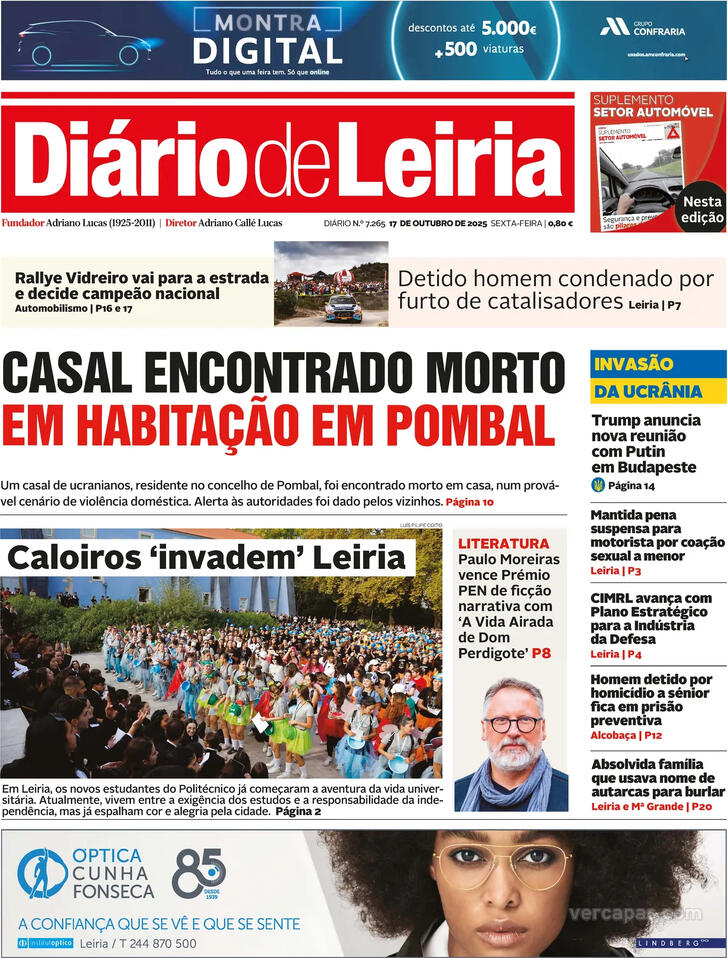 Capa Dirio de Leiria - 2025-10-17