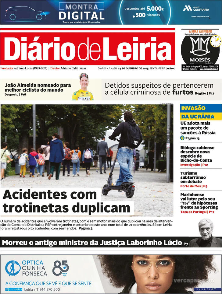 Capa Dirio de Leiria - 2025-10-24