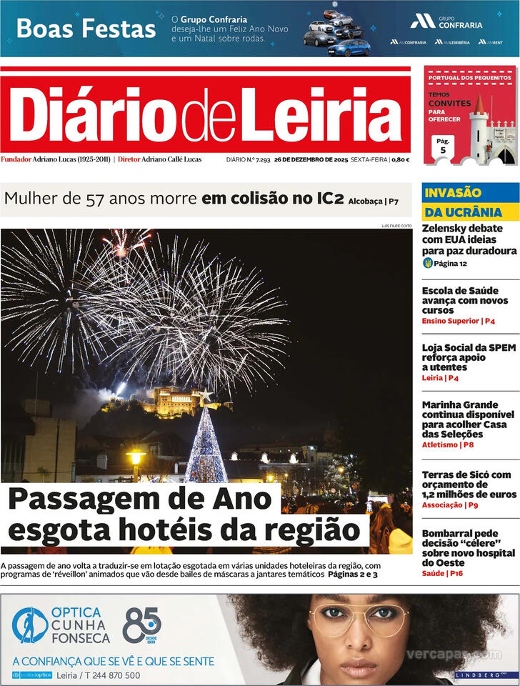 Capa Di�rio de Leiria - 2025-12-26