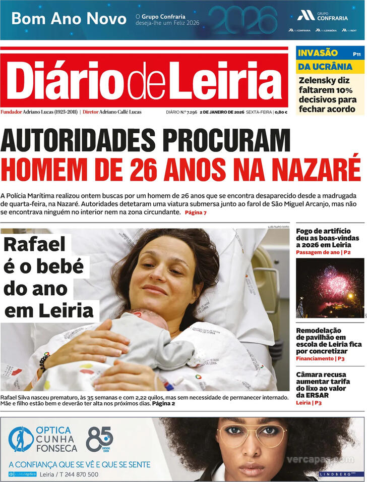 Capa Di�rio de Leiria - 2026-01-02