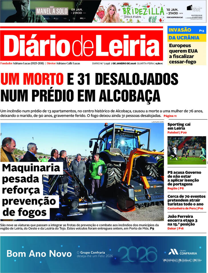Capa Di�rio de Leiria - 2026-01-07