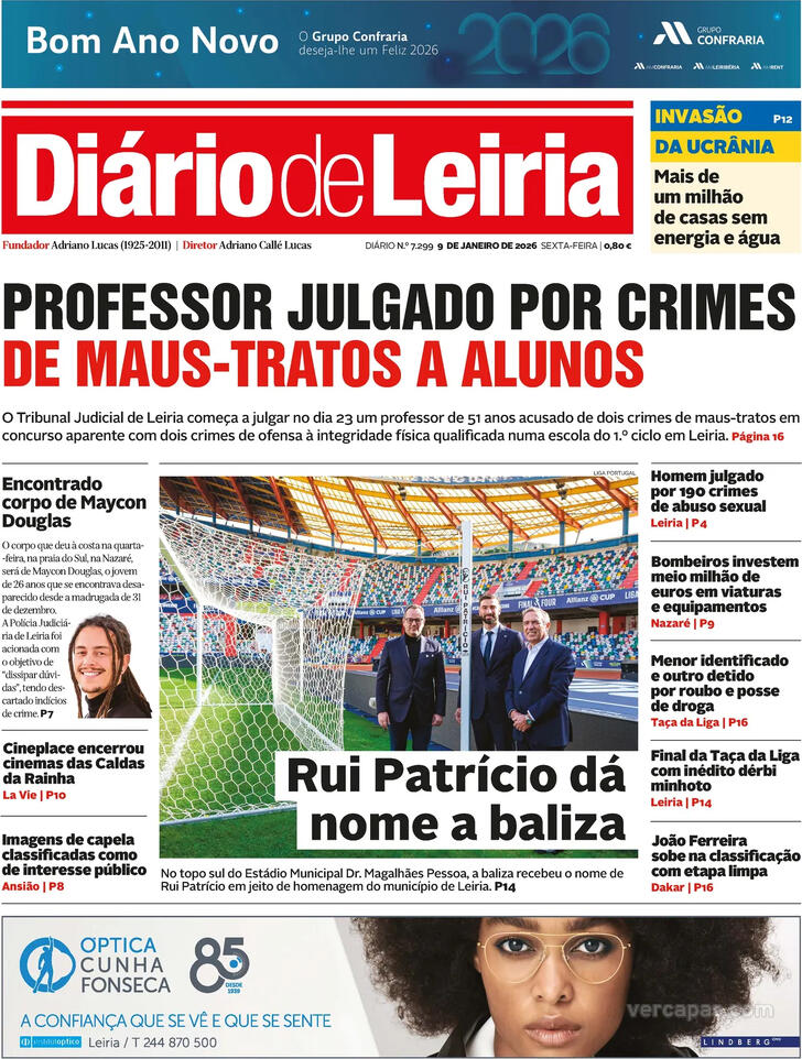 Capa Di�rio de Leiria - 2026-01-09