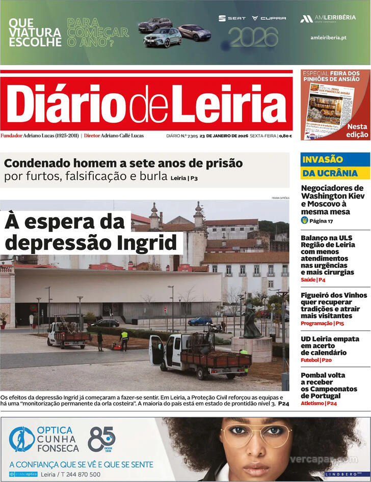 Capa Di�rio de Leiria - 2026-01-23