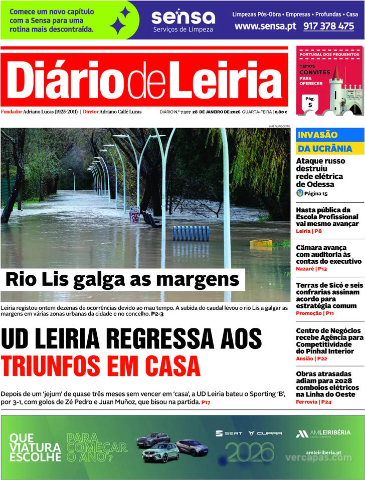 Capa Di�rio de Leiria - 2026-01-28