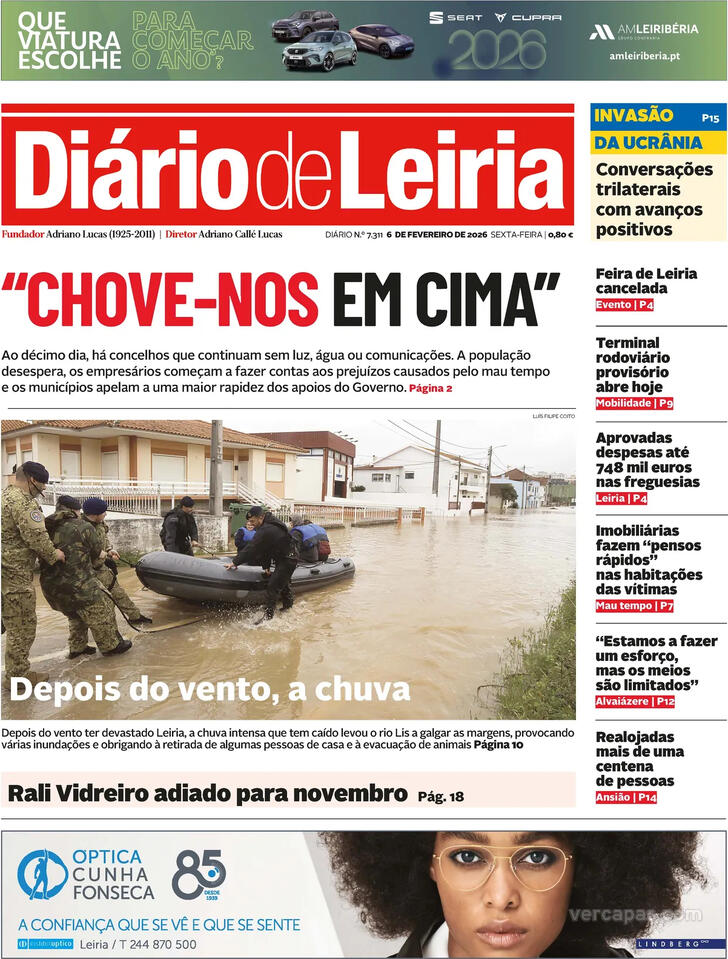 Capa Di�rio de Leiria - 2026-02-06