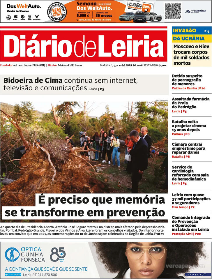 Capa Di�rio de Leiria - 2026-04-10