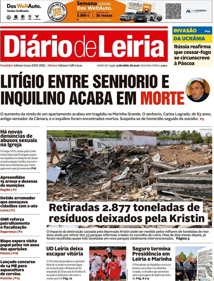 Capa Di�rio de Leiria - 2026-04-13