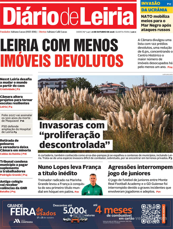 Capa Di�rio de Leiria - 2026-10-21