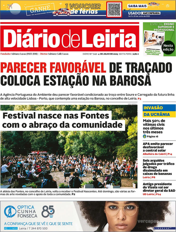 Capa Dirio de Leiria - 2025-07-04