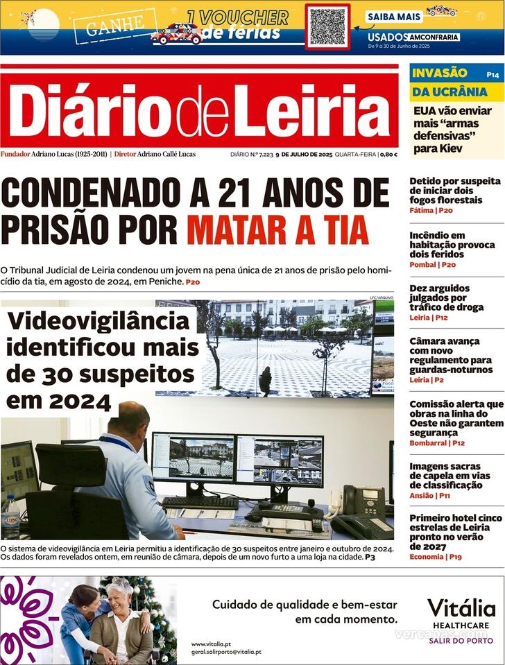 Capa Dirio de Leiria - 2025-07-09