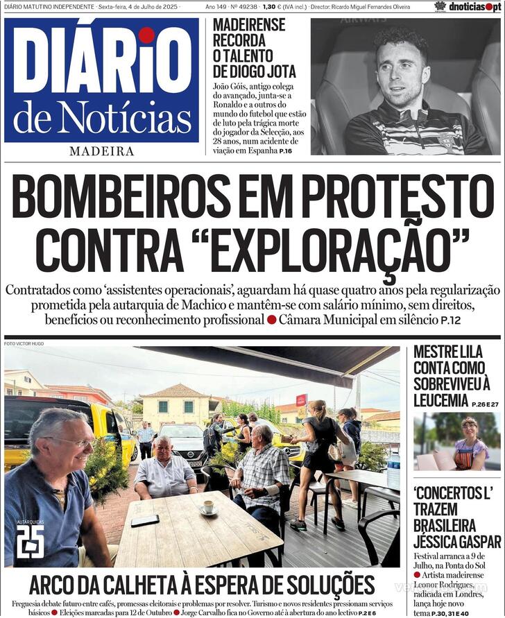 Capa Dirio de Notcias da Madeira - 2025-07-04