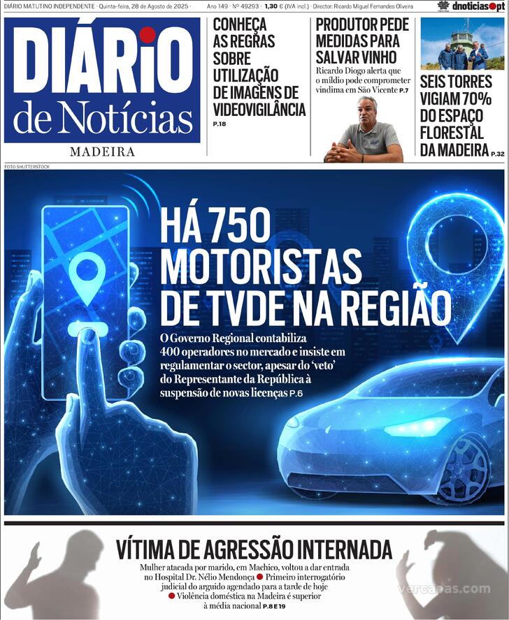 Capa Dirio de Notcias da Madeira - 2025-08-28
