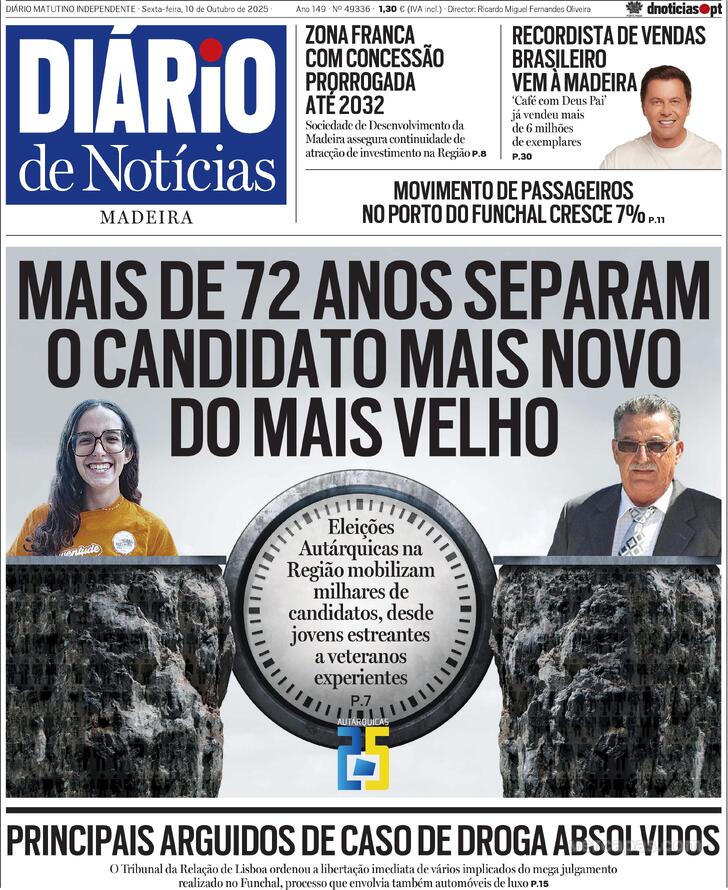 Capa Dirio de Notcias da Madeira - 2025-10-10