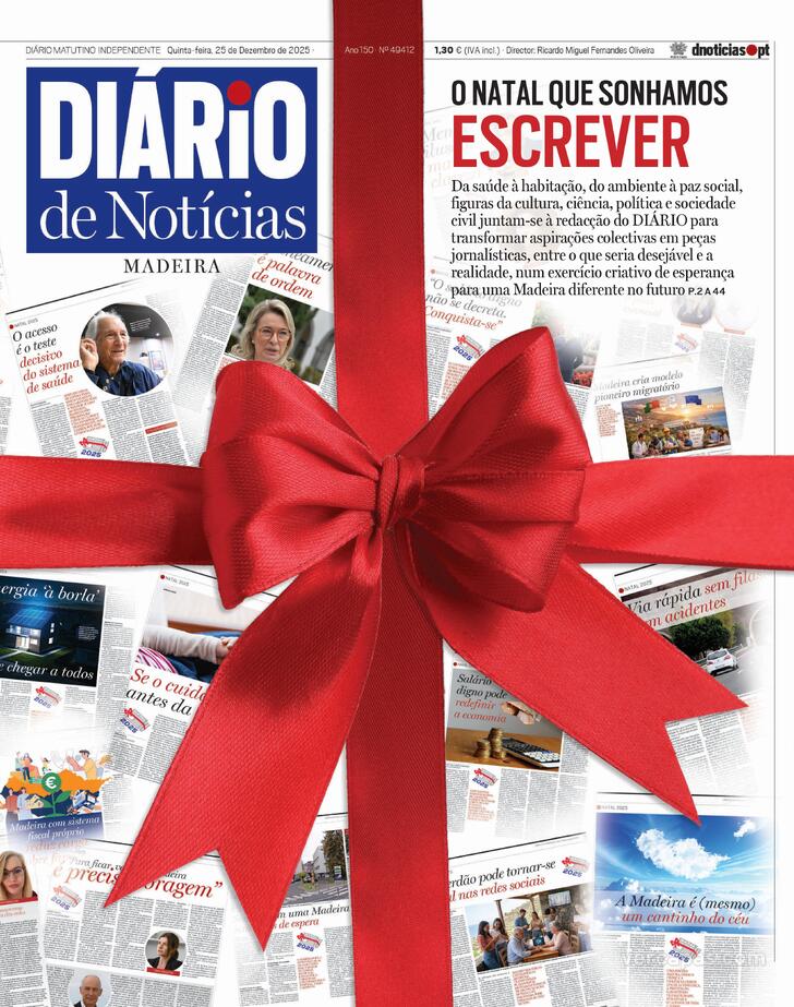Capa Di�rio de Not�cias da Madeira - 2025-12-25