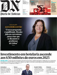 Capa Dirio de Notcias de 2025-10-09