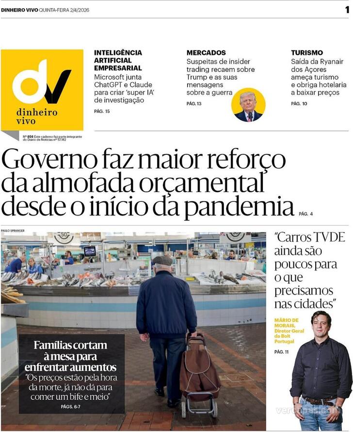 Capa Di�rio de Not�cias - 2026-04-03
