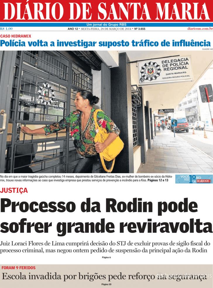 Capa Dirio de Santa Maria - 2014-03-28