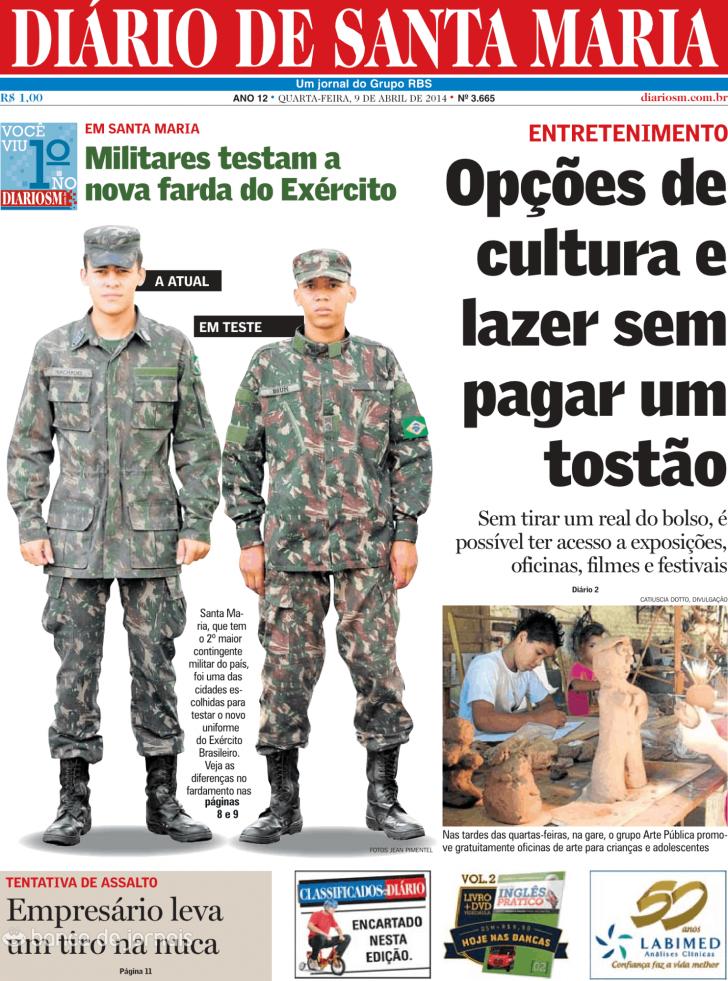 Capa Dirio de Santa Maria - 2014-04-09