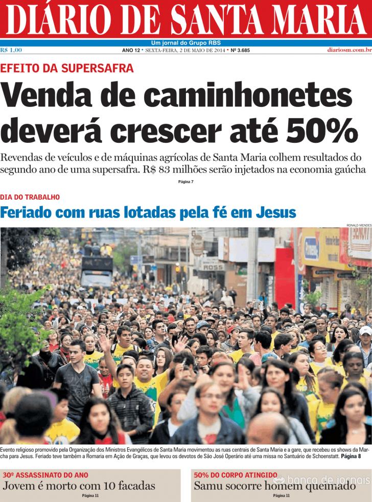 Capa Dirio de Santa Maria - 2014-05-02