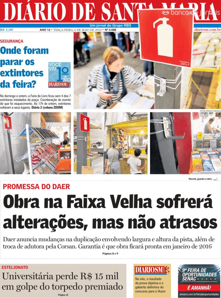 Capa Dirio de Santa Maria - 2014-05-06
