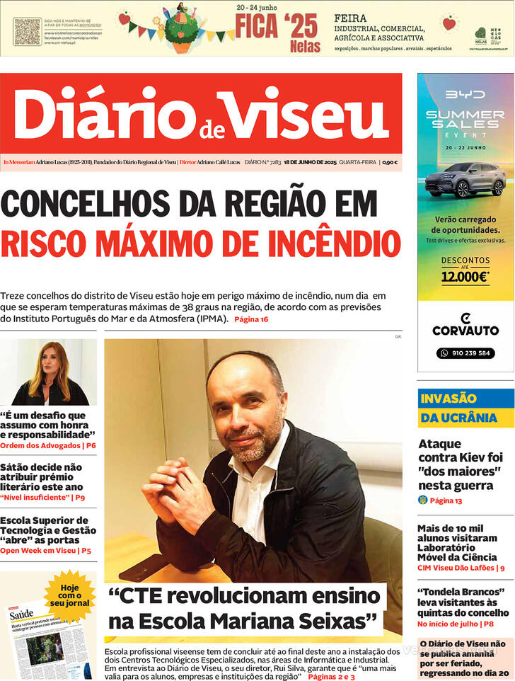 Capa Dirio de Viseu - 2025-06-18