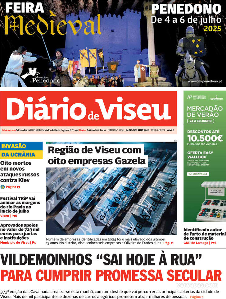 Capa Dirio de Viseu - 2025-06-24