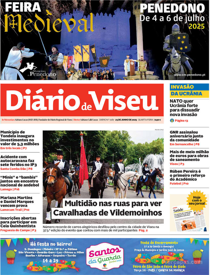 Capa Dirio de Viseu - 2025-06-25