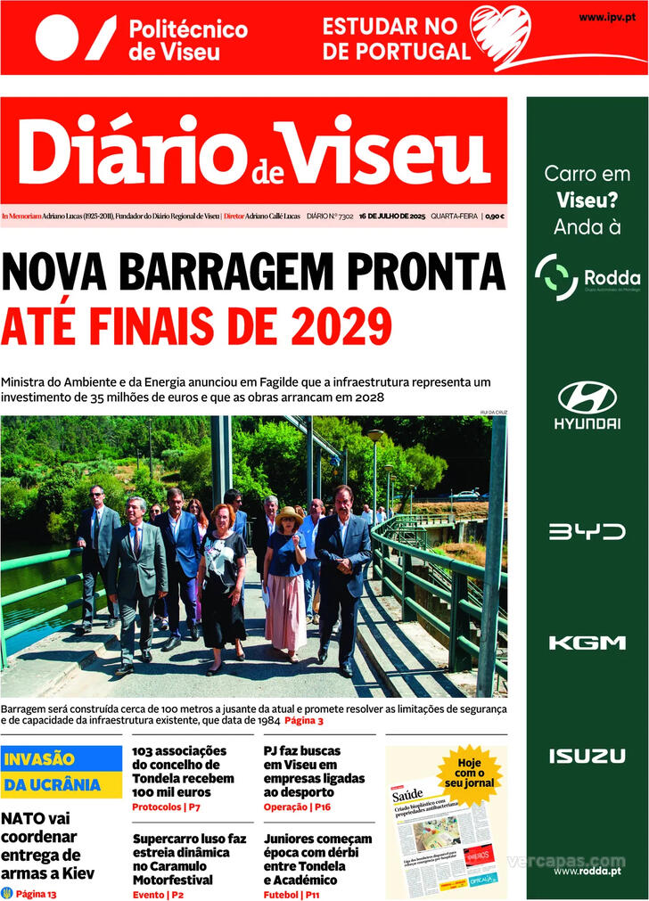 Capa Dirio de Viseu - 2025-07-16