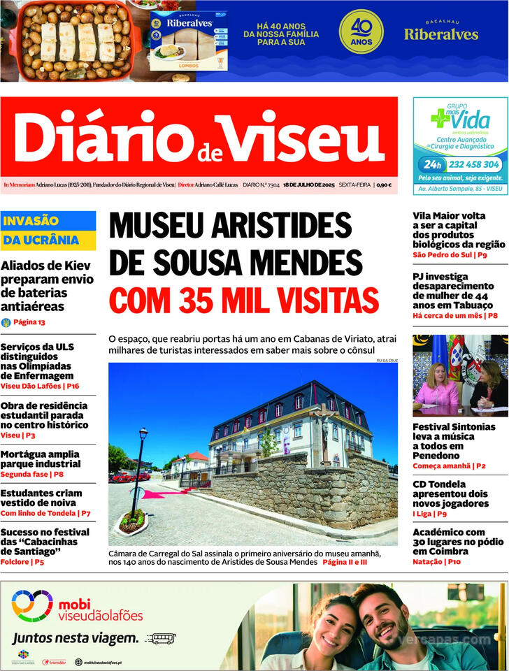 Capa Dirio de Viseu - 2025-07-18