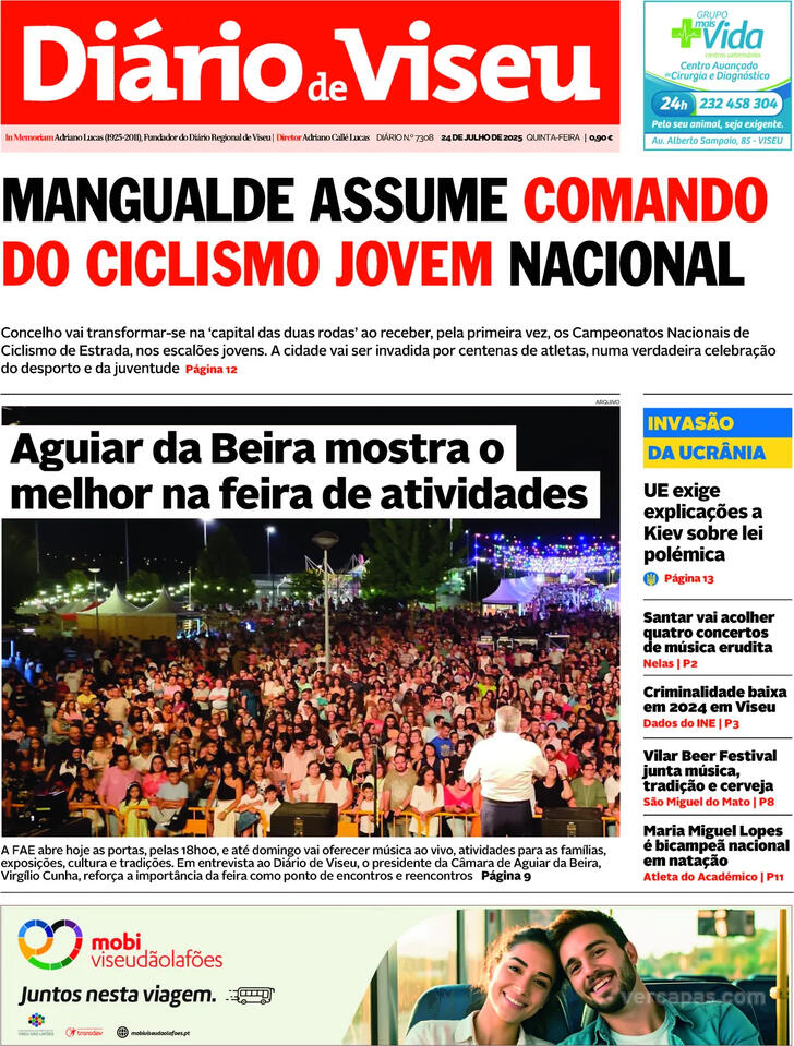 Capa Dirio de Viseu - 2025-07-24