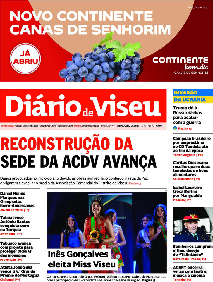 Capa Dirio de Viseu - 2025-07-29