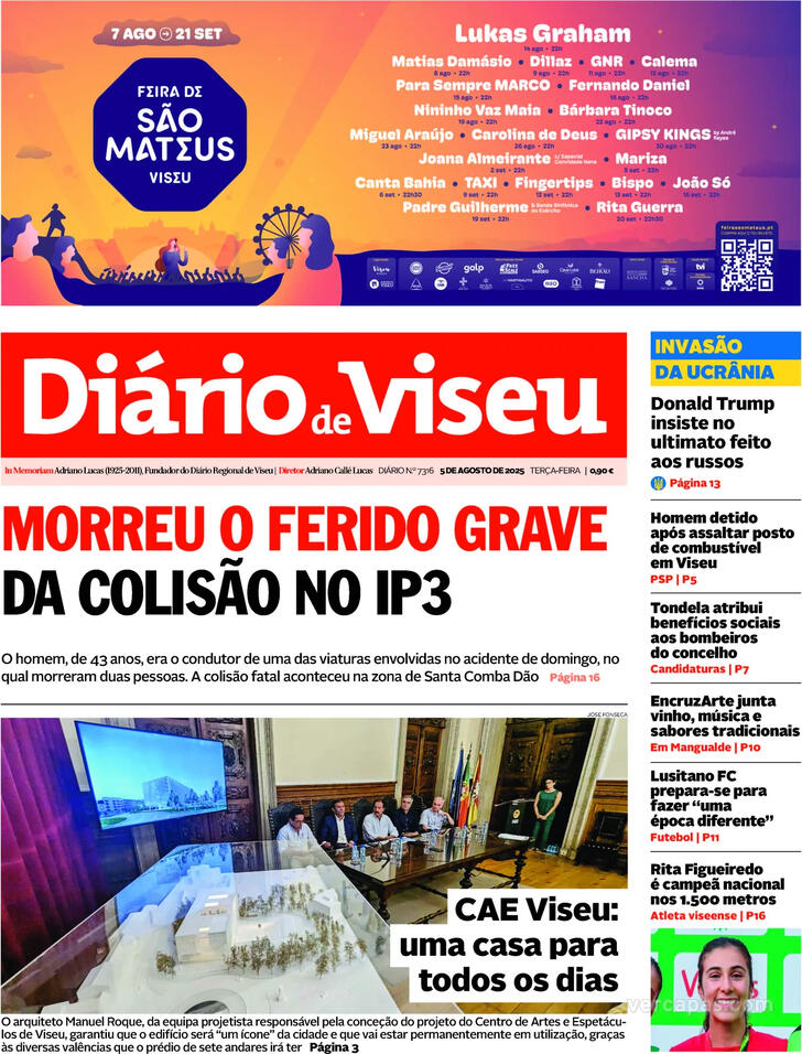 Capa Dirio de Viseu - 2025-08-05