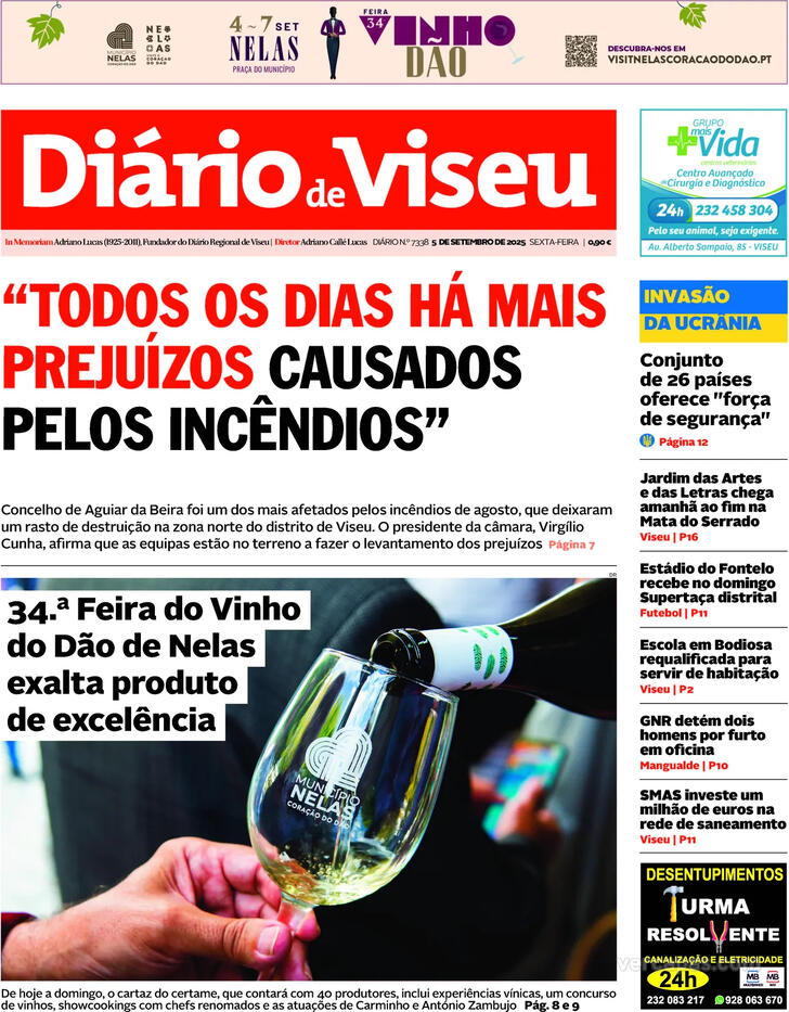 Capa Dirio de Viseu - 2025-09-05