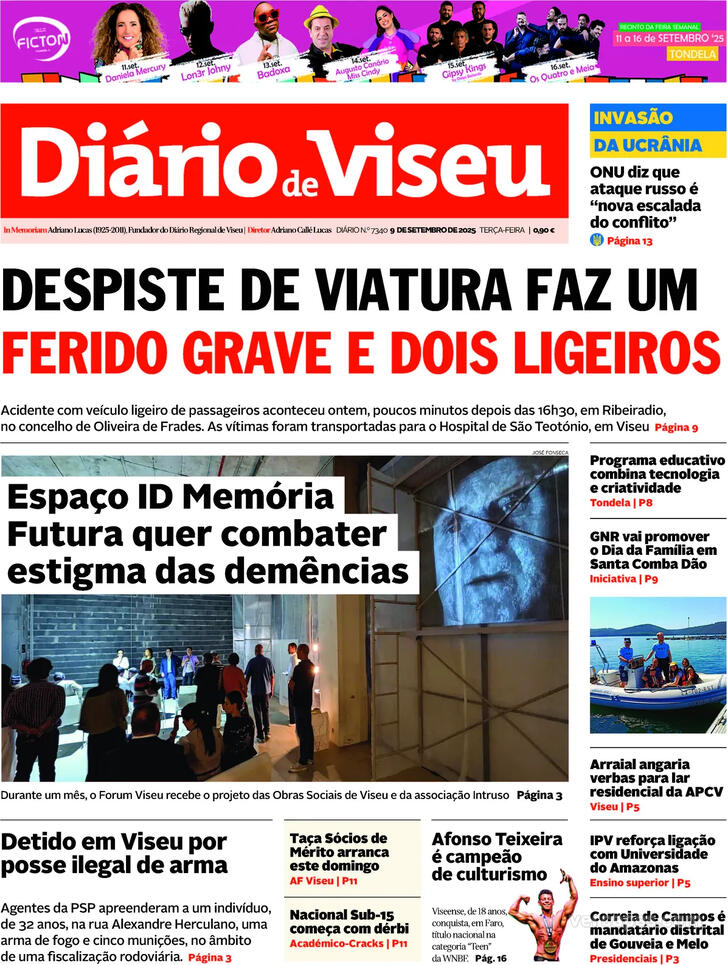 Capa Dirio de Viseu - 2025-09-09