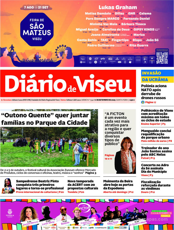 Capa Dirio de Viseu - 2025-09-11