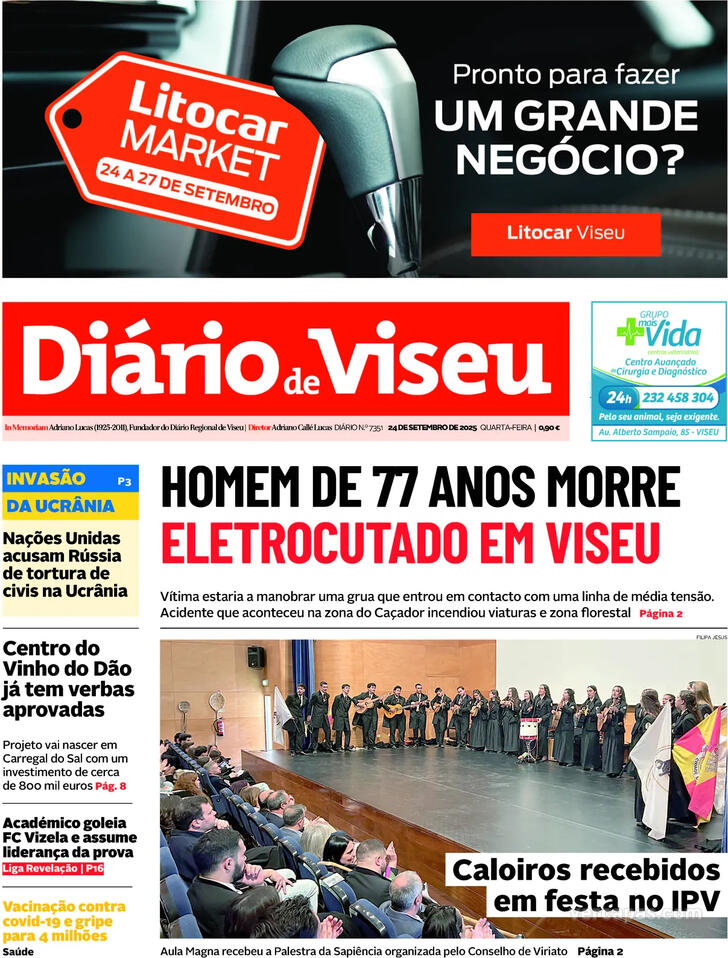 Capa Dirio de Viseu - 2025-09-24