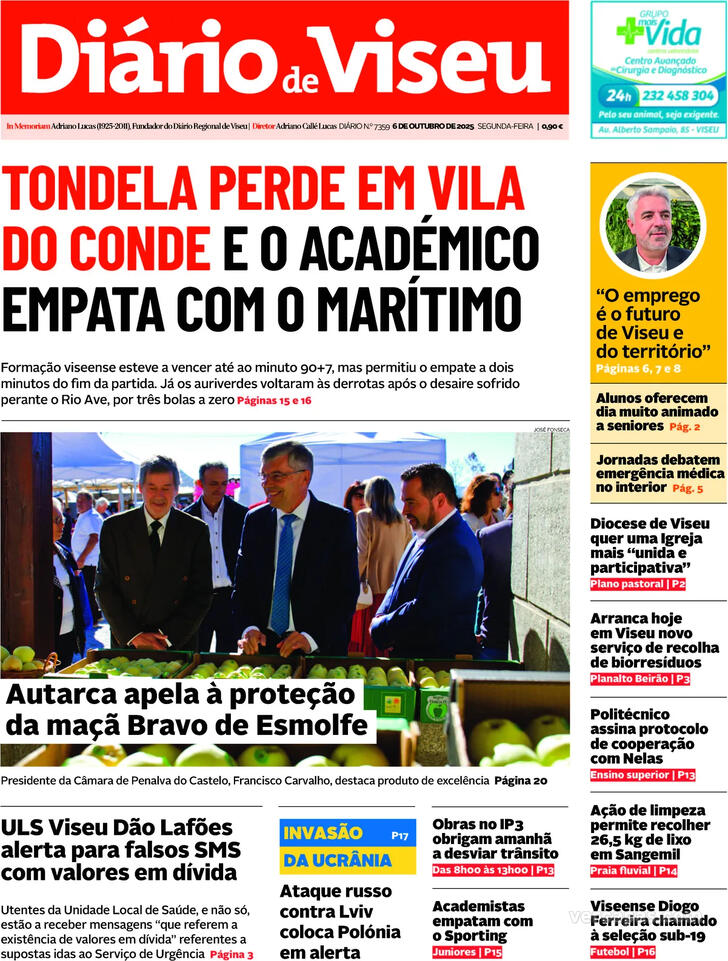 Capa Dirio de Viseu - 2025-10-06