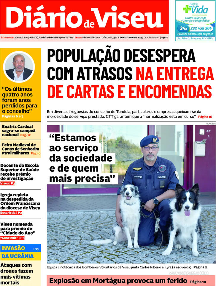 Capa Dirio de Viseu - 2025-10-08
