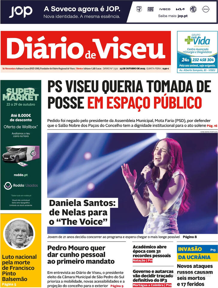 Capa Dirio de Viseu - 2025-10-23