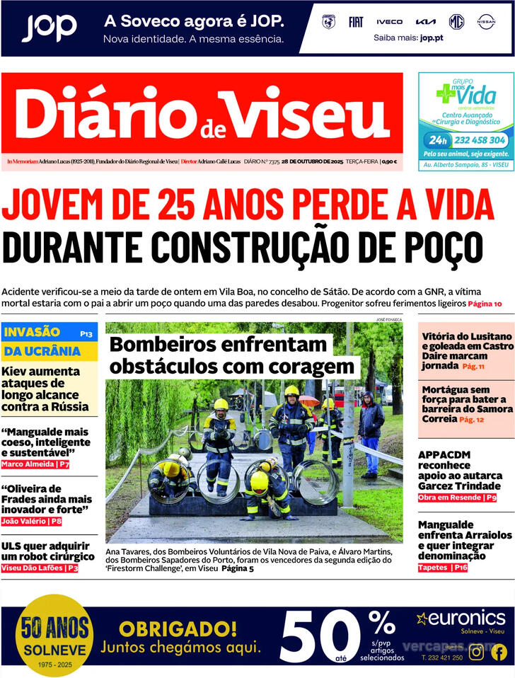 Capa Dirio de Viseu - 2025-10-28